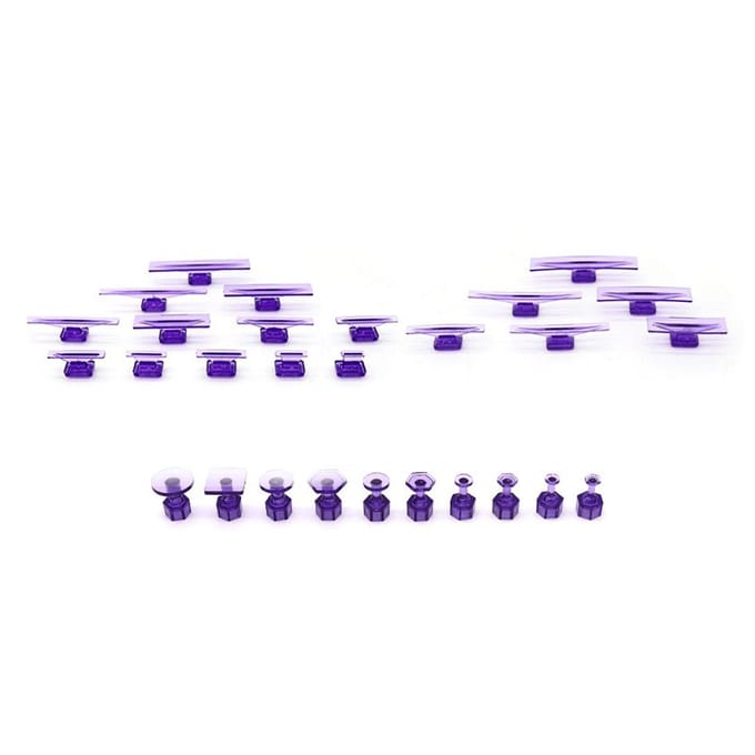 28 Stuks Auto Tabs Deuklifter Deuktrekker Kit Deukverwijderingsgereedschap Set paars