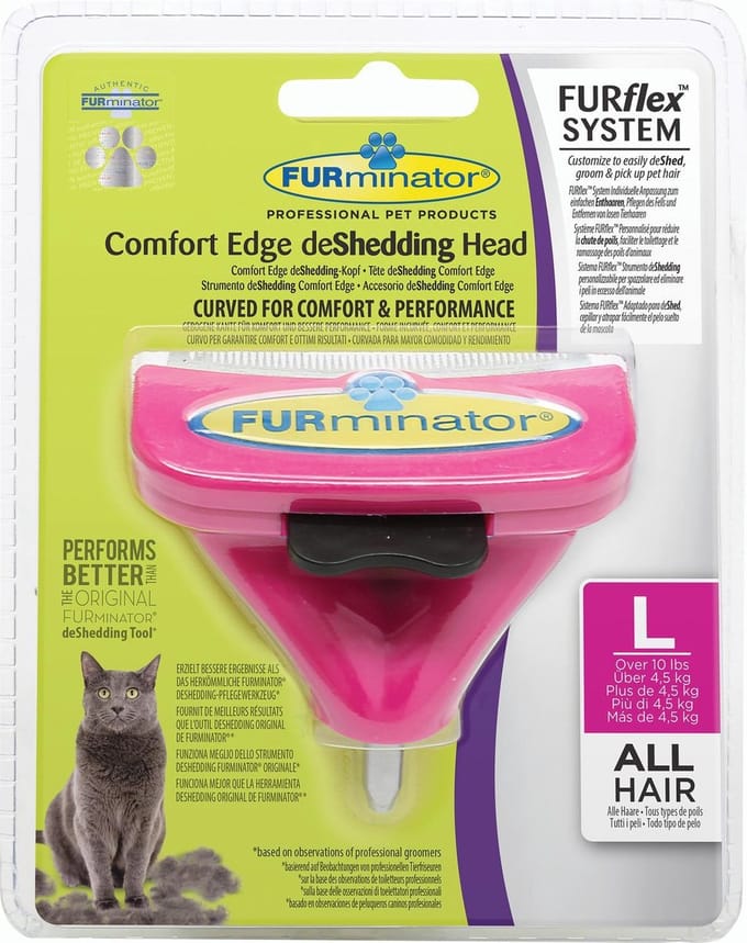 Furminator Furflex Cat Deshedding Tool 12x4.5x15.5 cm Roze Alle Haartype Large