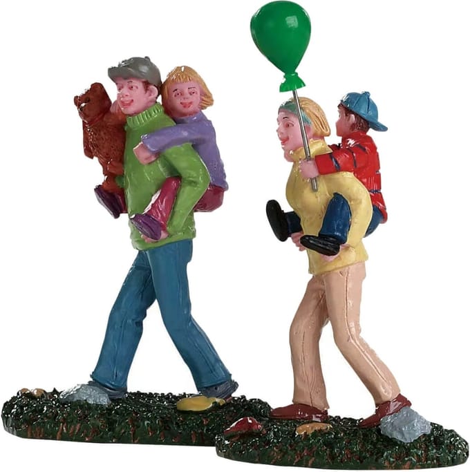 Lemax - Coming Home From The Fair -  Set Of 2 - Kersthuisjes & Kerstdorpen