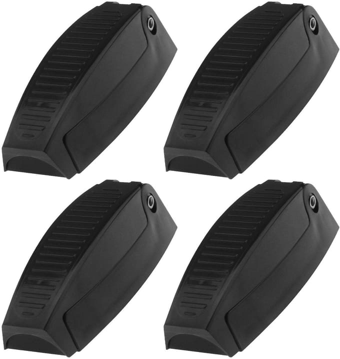 Dailygoods- Deurhouder 4 Stuks - Deurstopper - Deur Vanghouder - Vergrendeling - ABS - Zwart - 62,5 x 21 mm - Deurvanger