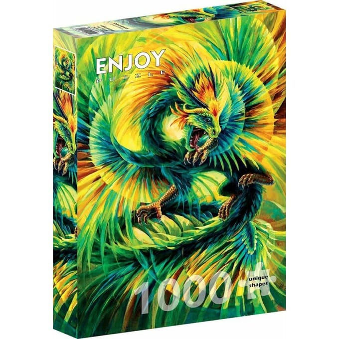Enjoy Puzzle legpuzzel Quetzalcoatl - 1000 stukjes kleurrijk Azteeks.