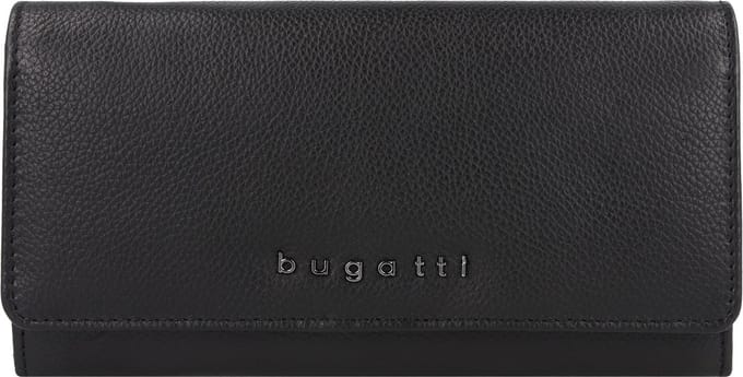bugatti Portemonnee Bella Ladies Long Wallet Black Zwart