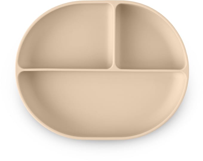 Petite&Mars | Siliconen Bord met verdeelvakken ovaal Desert Sand