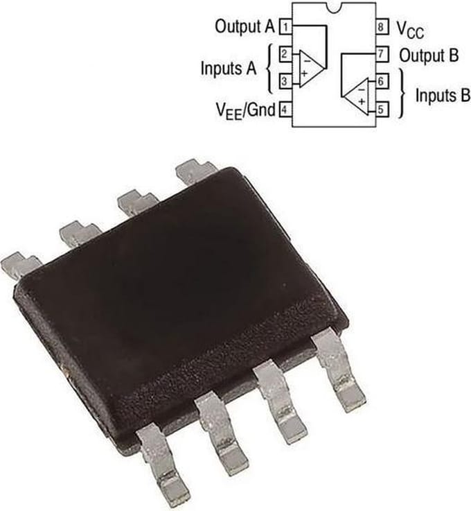 IC LM358 Dual standaard operationele versterker | SMD SO-8 | per stuk