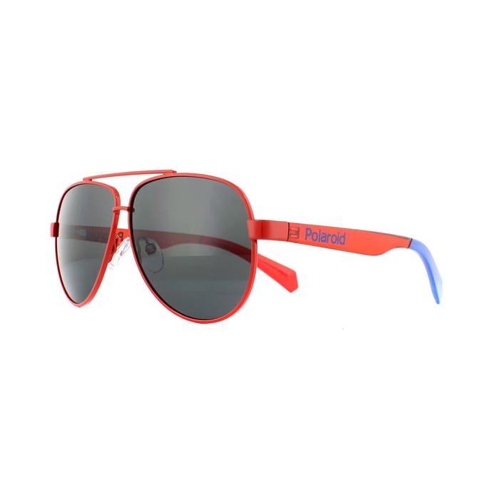 Polaroid Kids Aviator Kids Red Gray Polarisated zonnebril