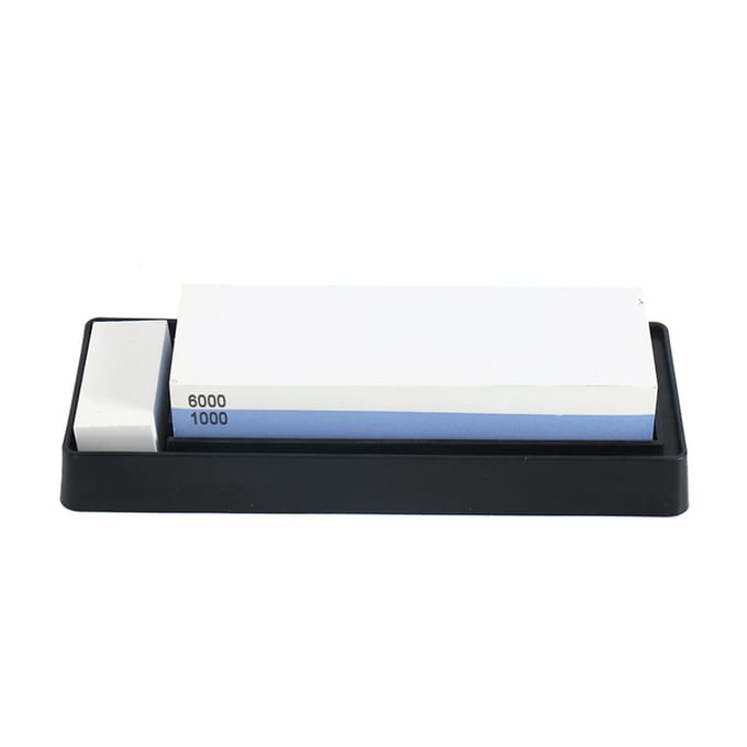Messenslijpsteenset 1000/6000 2-zijdige wetsteen Messenslijper Natte steen Slijpset met Sharpening Stone gray