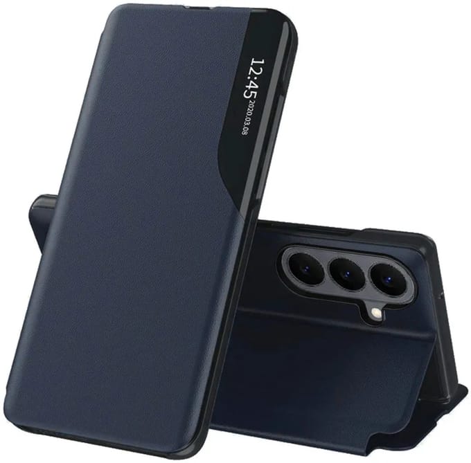 Hoesje geschikt voor Samsung Galaxy S26 Plus - Techsuit eFold Book Case - Donkerblauw