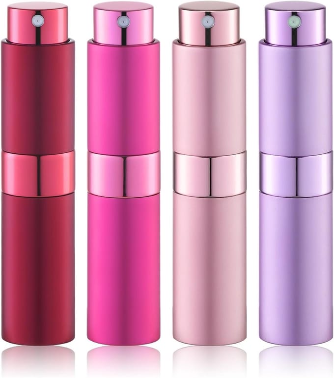 Famanu – Parfumverstuiver set van 4, 8 ml, draagbare navulbare sprayflessen voor reizen