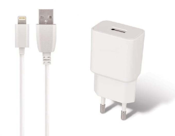OneOne 2A lader + 1,0m stevige OneOne Lightning kabel. Universele oplader adapter past op Apple iPhone 12 Pro Max, iPhone 13, iPhone 13 Mini, iPhone 13 Pro, iPhone 13 Pro Max, iPhone 14, Pro, 14 Pro Max