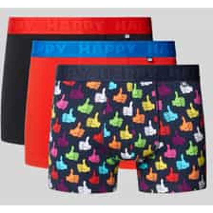 Happy Socks heren 3P boxers thumbs up multi