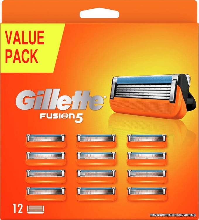 Gillette Fusion5 Scheermesjes Voor Mannen - 12 Navulmesjes