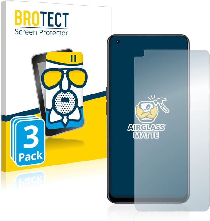 BROTECT - Screenprotector voor realme 9 Pro Plus - Folie Beschermfolie Beschermglas matte 3 Stuks