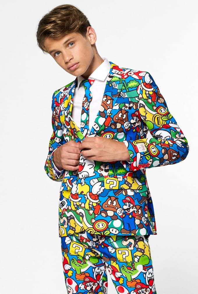 OppoSuits - Super Mario™ - Tiener Jongens Pak - Nintendo Kostuum - Carnavalskleding - Maat EU170/176