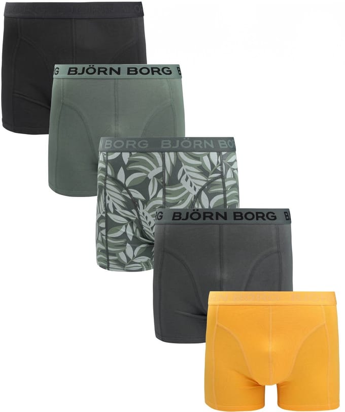 Bjorn Borg Boxers Cotton Stretch 5-Pack Multicolour - Maat L - Heren - Boxershorts