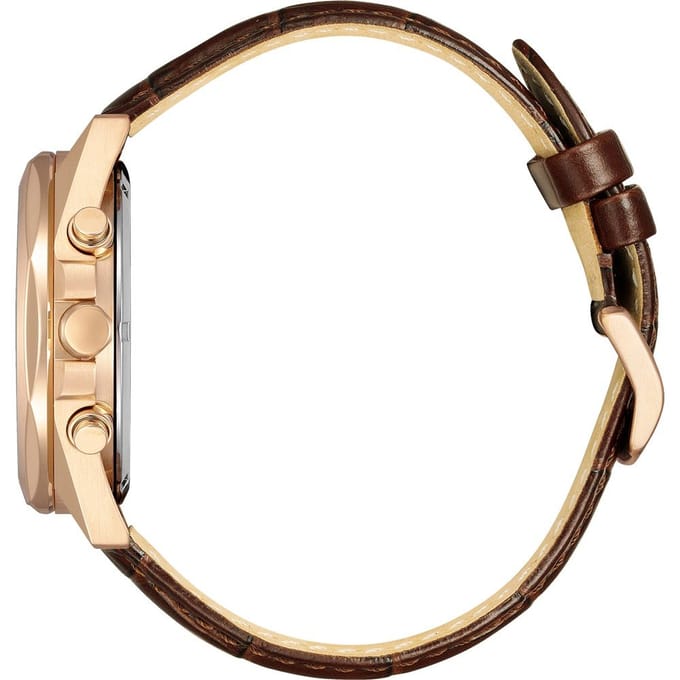 Citizen CA4593-15A Horloge - Leer - Bruin - Ø 41 mm