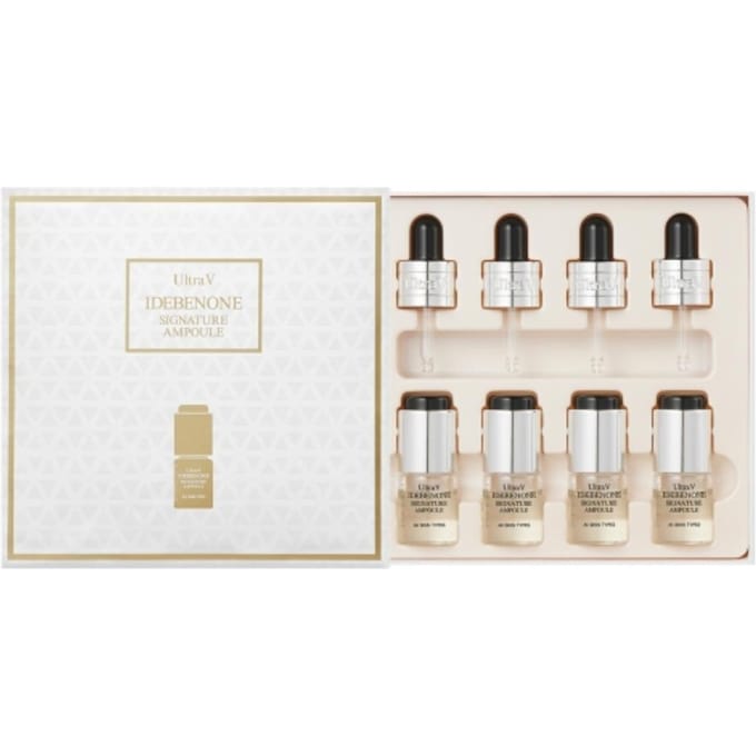 ULTRA V Idebenone Signature Ampoule Antioxidant Radiance Serum Set 8ml x 4 stuks white
