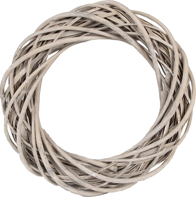 Clayre & Eef Krans Ø 30 cm Bruin Rotan