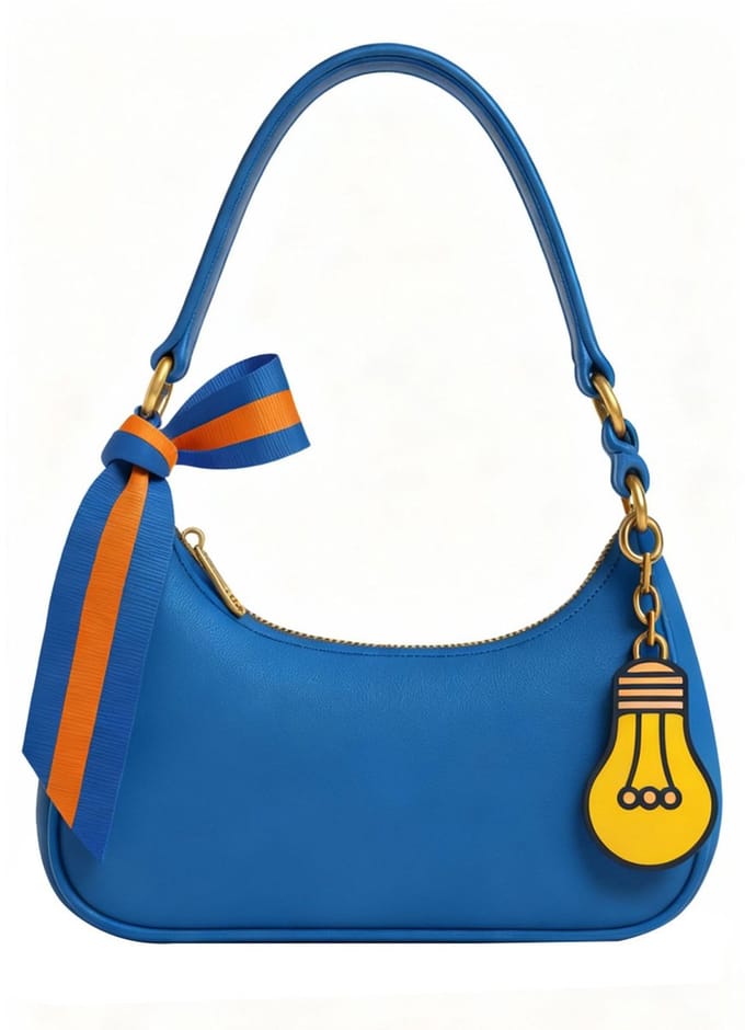 Fjesta© Lampegat tas - Schoudertas blauw met lamp hanger
