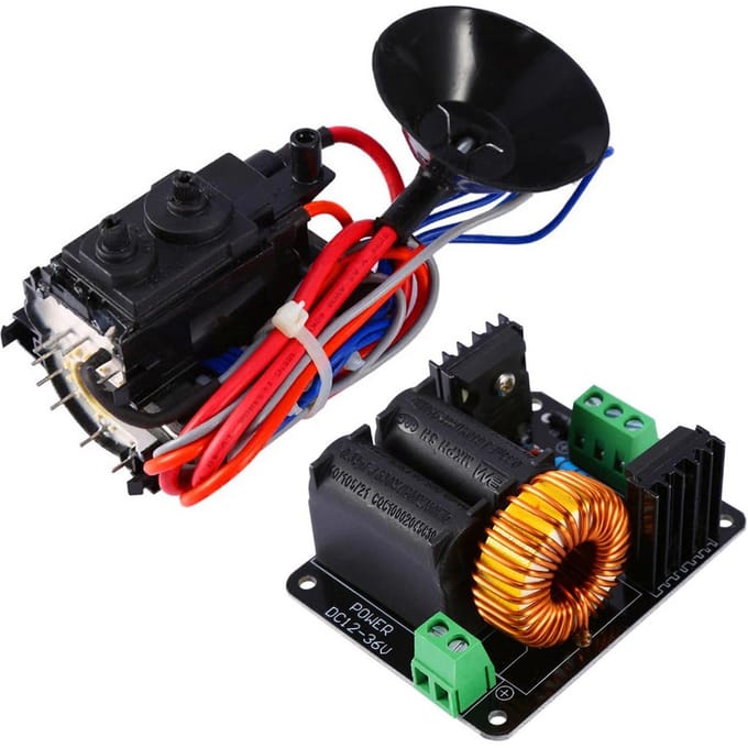 DC12-24V ZVS spoel driver board flyback driver module met ontstekingsspoel hoogspanning DC-voeding zwart