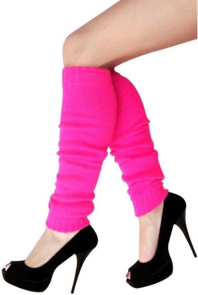 Beenwarmer in carnavalskleuren – Fluor pink