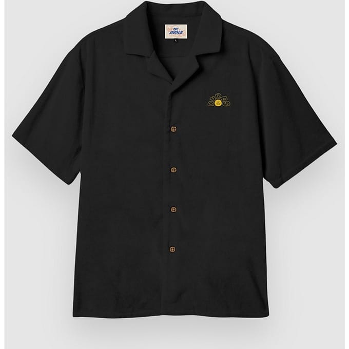 The Dudes Leon Terry Hawaiian Shirt zwart