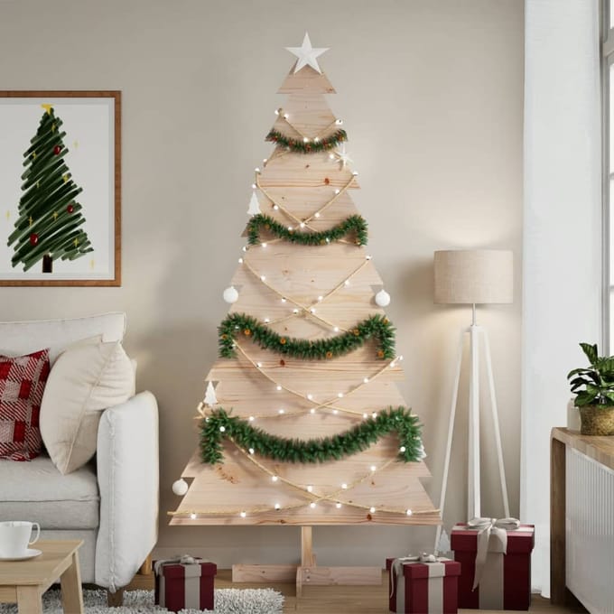vidaXL - Kerstdecoratie - kerstboom - 180 - cm - massief - grenenhout