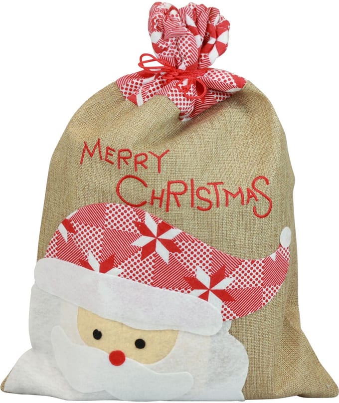 Jute tas, jute tas Kerstmis, cadeautas groot 50×35cm