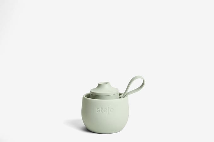 Stojo - Sport Drinkfles 590 ml Sage - Siliconen - Groen -