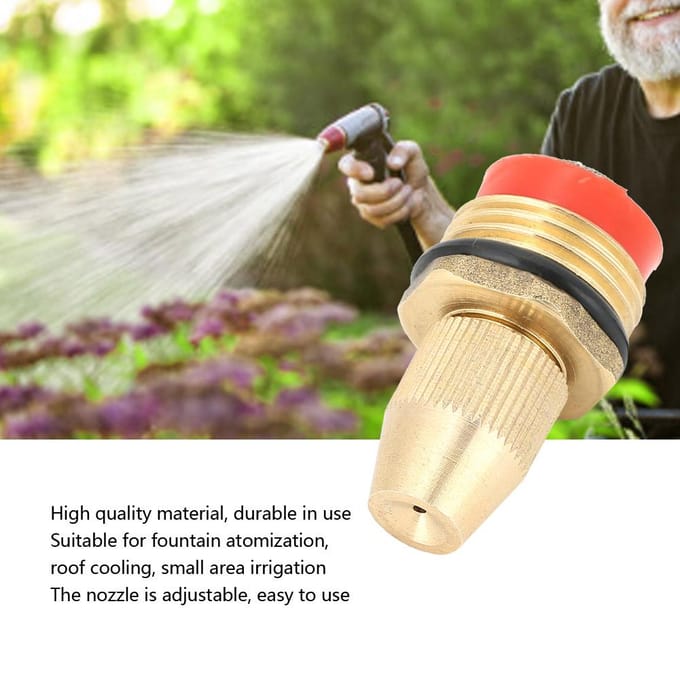 2 Stuks G1/2 DN15 Centrifugaal Verstelbare Micro Sproeier Tuinirrigatie Vernevelende Sproeikop beige
