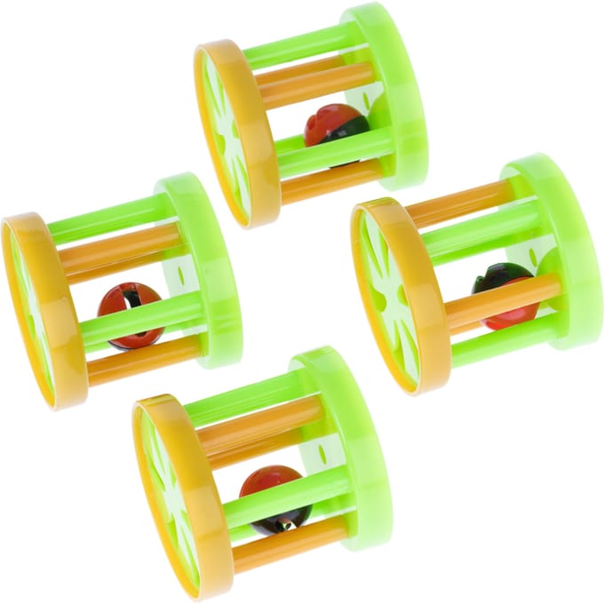 4x zooplus Basics kattenspeelgoedset – knikkerkooien