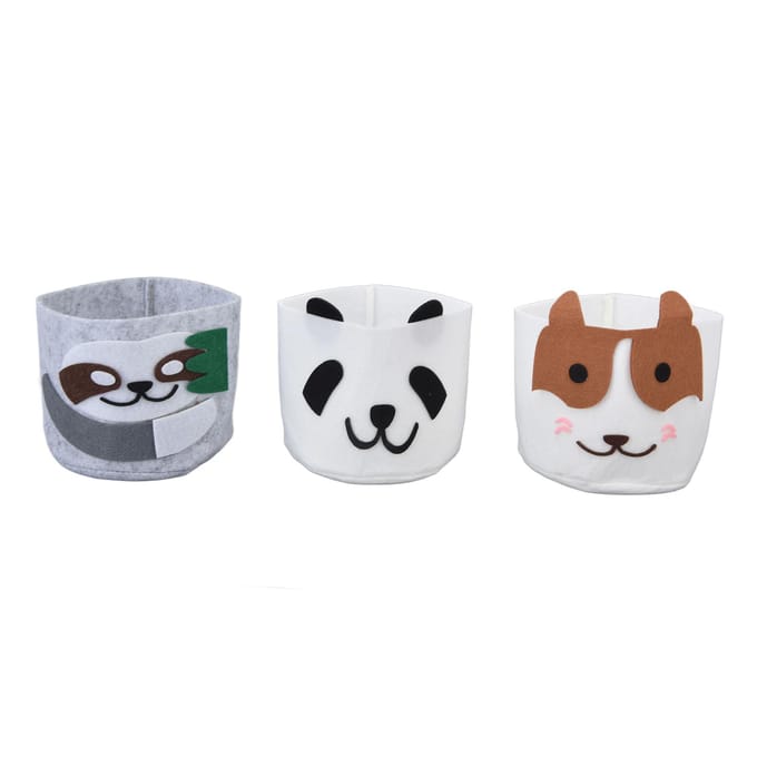Panier Plante Animal Artisanat Panda Paresseux Chien Forme Pot de Fleurs Récipient pour Décoration Intérieure white