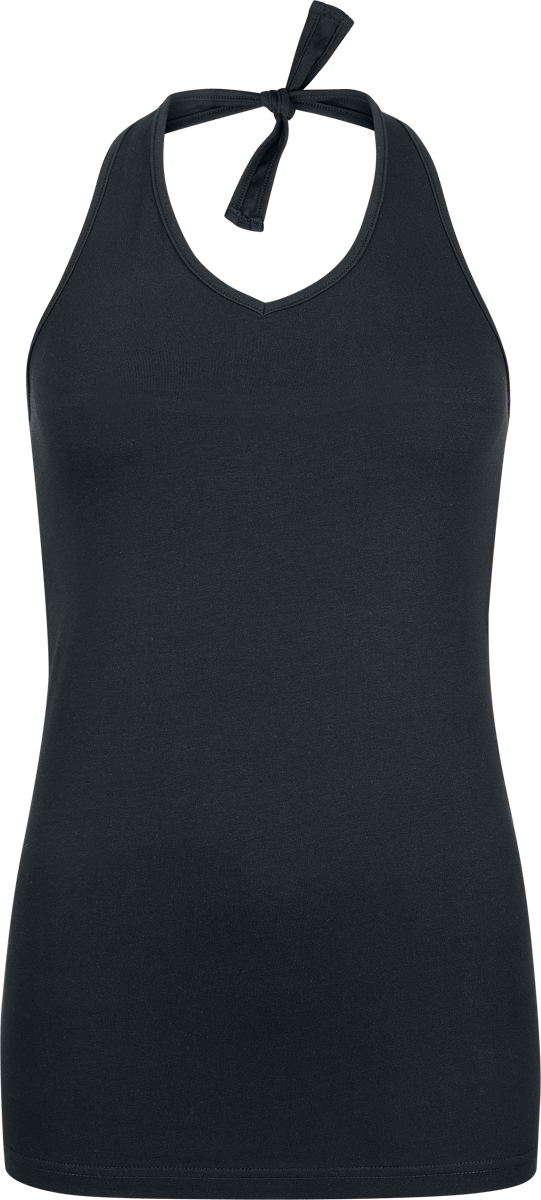 R.E.D. Rock-Engineered Design Zwart/rood gestreepte haltertops in een dubbele verpakking - Dames - XL