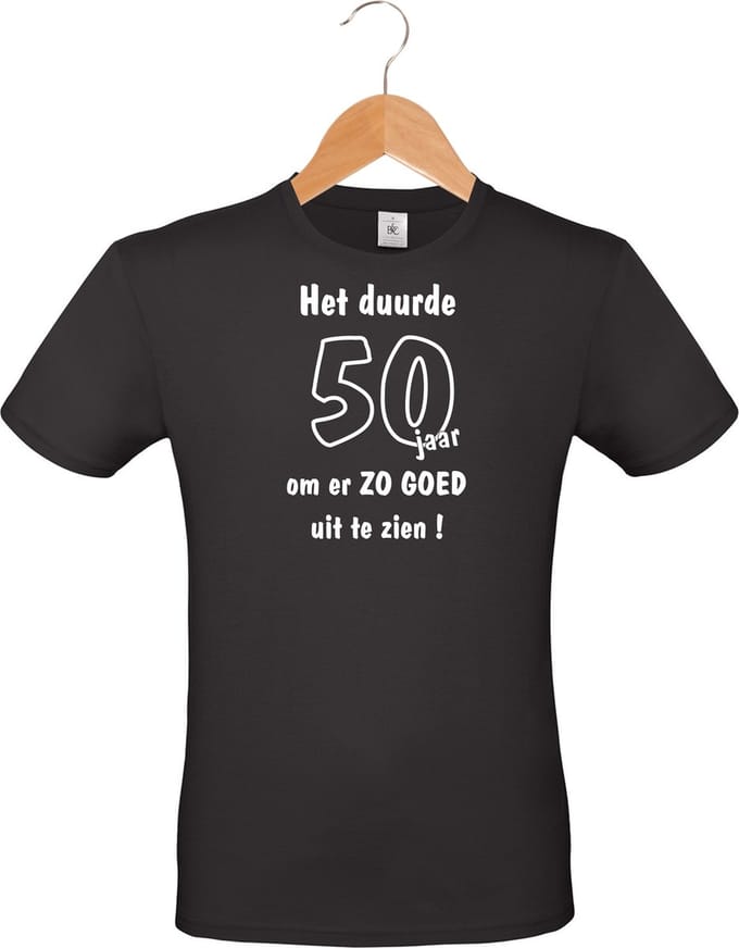 Unisex T-shirt - Het duurde 50 jaar - zwart - maat XL