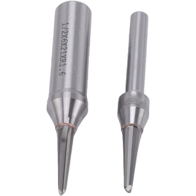 2 Stuks Afgeronde Bodem Boog Groefbeitel V-vormige Houtbewerking Router Bit voor Hout Buigen