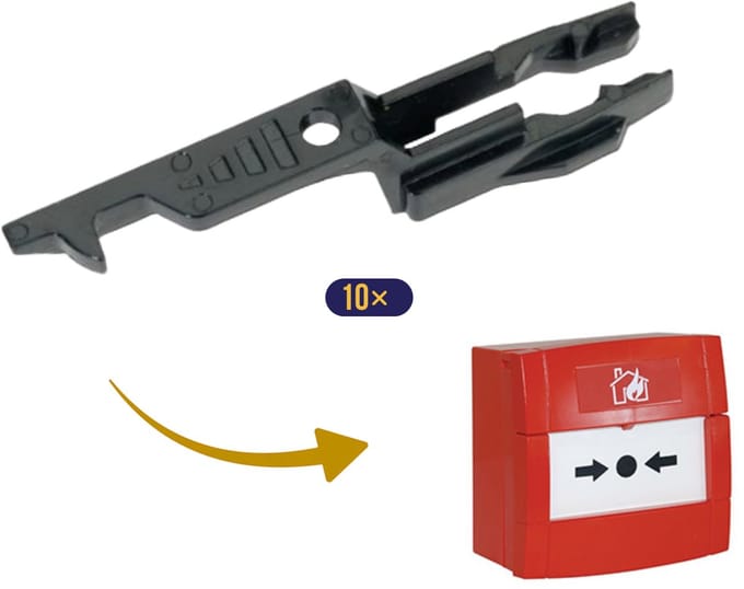 Reset sleutel handbrandmelder - Test sleutel - KAC - Sleutel handmelder - 10 Stuks