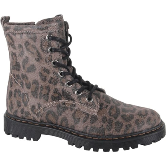 Giga Leopard Veterboots bruin Leer - Maat 36 - Kinderschoenen