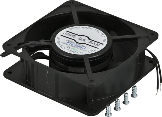 Alfaco 19-FT1212 1U Reserve ventilator met Kogellagers - Voor serverkast - 120 x 120 mm - Zwart