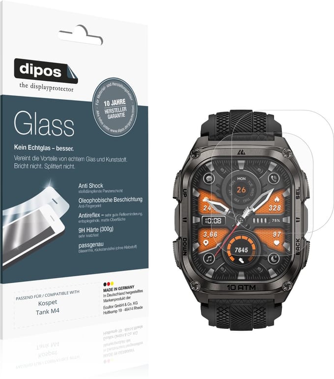 dipos – 2x Matte Pantserfolie geschikt voor Kospet Tank M4 | 9H Screenprotector