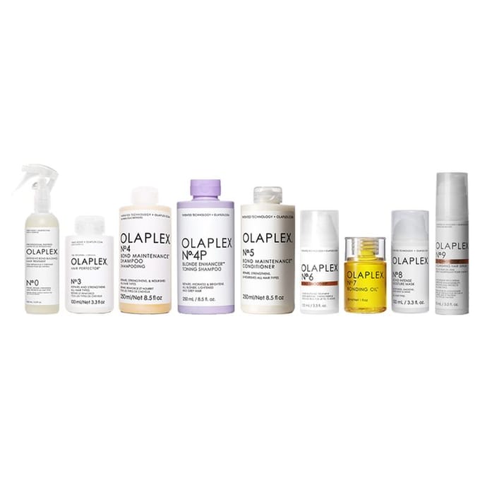 Beschadigd haar pakket Olaplex No.0 + 3 + 4 + 4P + 5 + 6 + 7 + 8 + 9