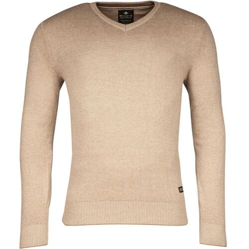Baileys Trui Cotton V-Neck Allover 2-Tone Kitt / male