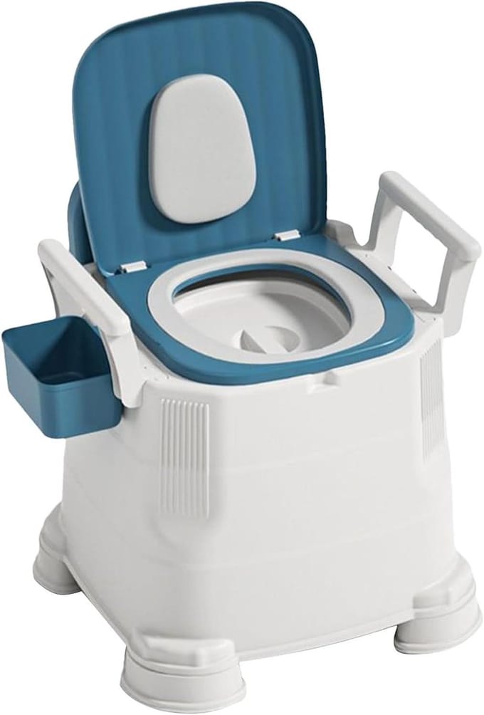 Draagbaar Toilet - Potty Stoel - Baby Training - Geurafsluiting - 44W x 15H cm - Wit