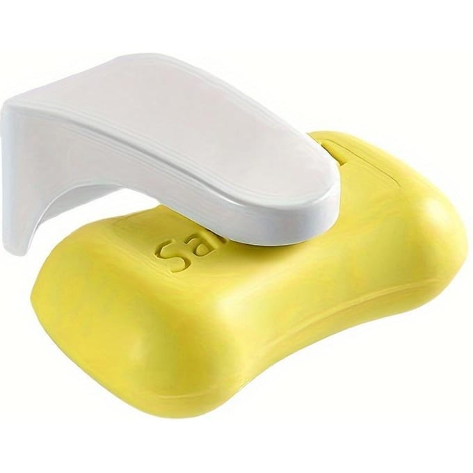 Porte-savon magnétique - 1 pièce Support de savon mural - Égouttoir de rangement pour savon, Accessoires de salle de bain blanc