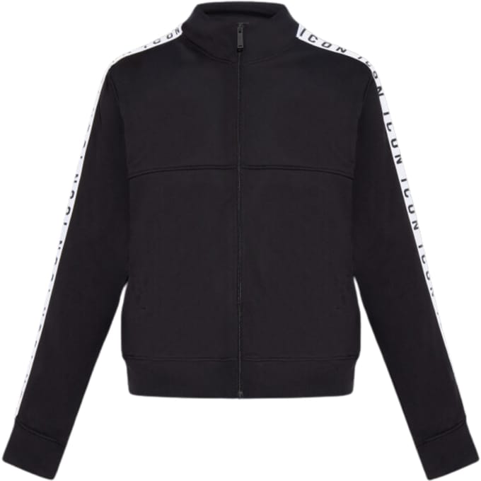 Dsquared2 getapete mouwen Dean Sport Fit zwarte jas
