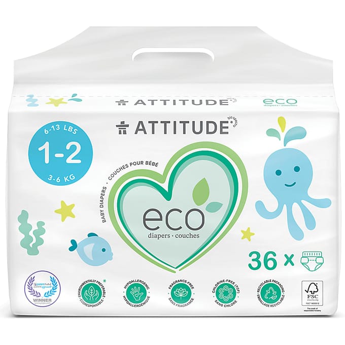 Attitude Baby Care Luiers Mini - maat 1-2 36 st