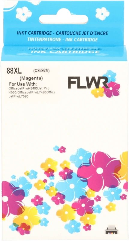 FLWR - Inktcartridge / Alternatief voor de HP 88XL / Magenta
