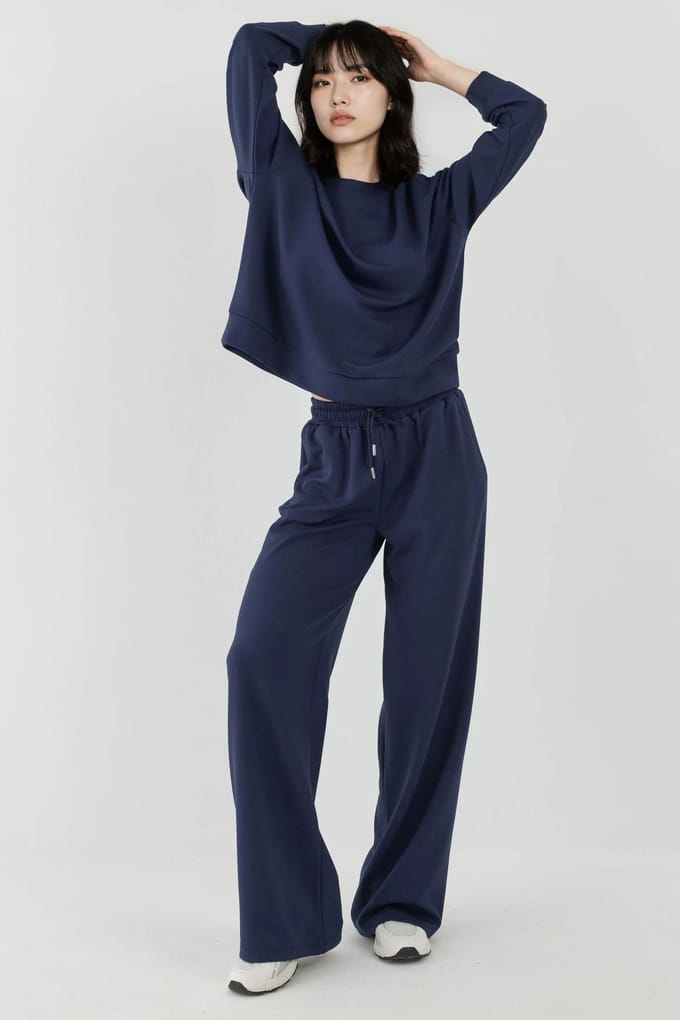 Zachte Modal Touch Wijde Pijpen Sweatpants