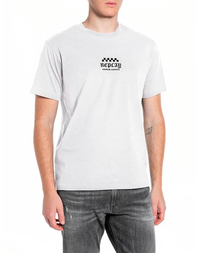 Replay M3355 .000.2660 T-shirt Met Korte Mouwen Wit S Man