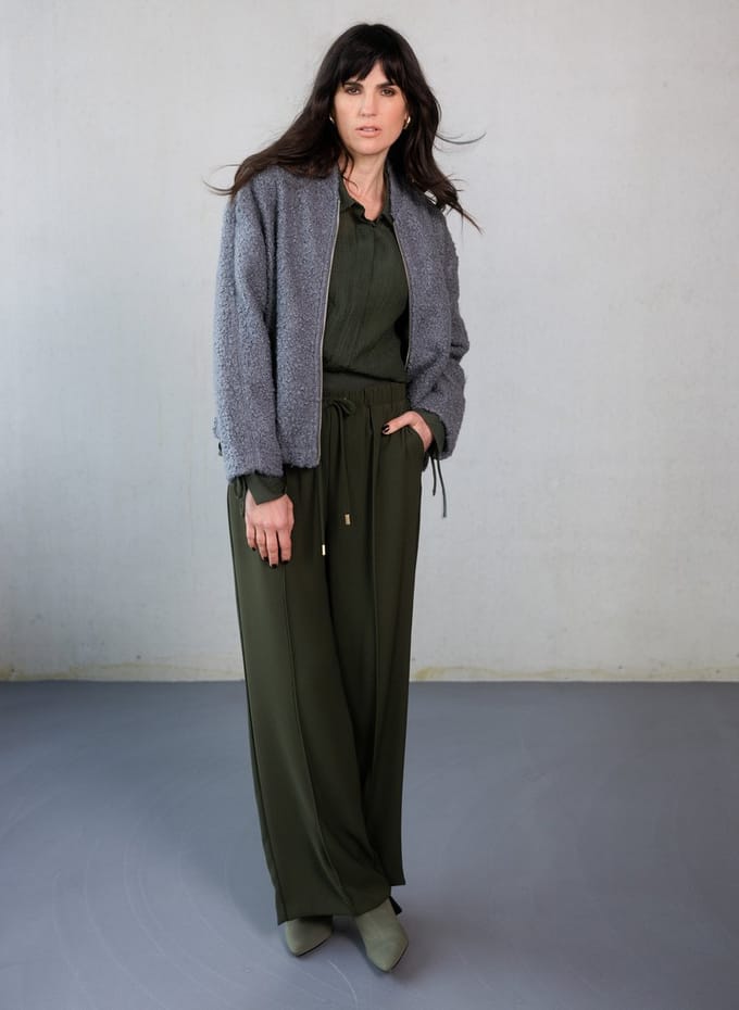 YEST YESTcassia Bottoms - Army Green - maat W36 / L32