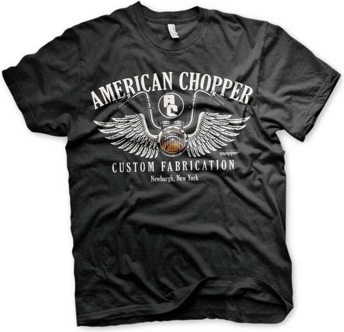 American Chopper Heren Tshirt -L- Handlebar Zwart
