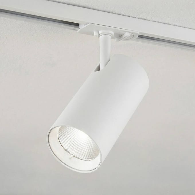 Lindby LED-railspot Linaro, wit, Ø 7 cm, aluminium, CCT